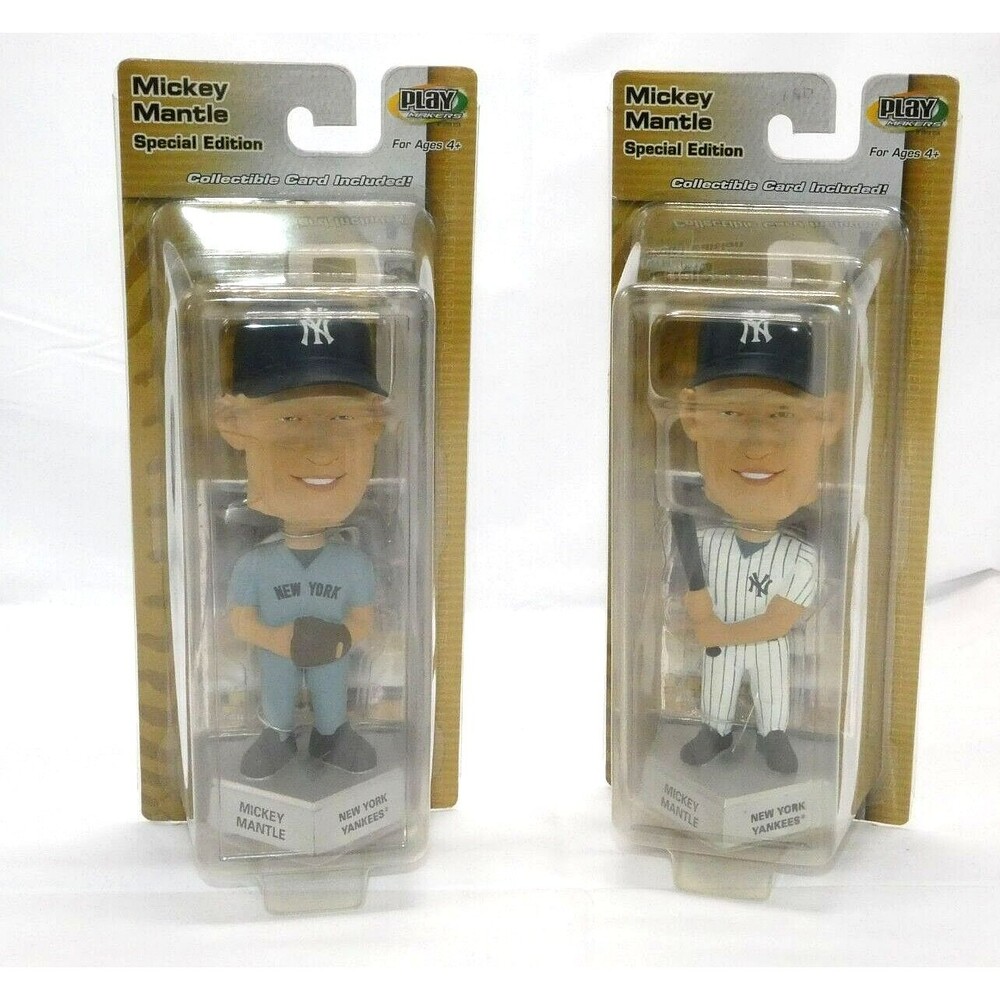 MICKEY MANTLE Upper Deck Play Makers Special Edition Bobblehead With CARD NIP